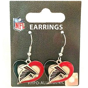 Falcons Heart Earrings